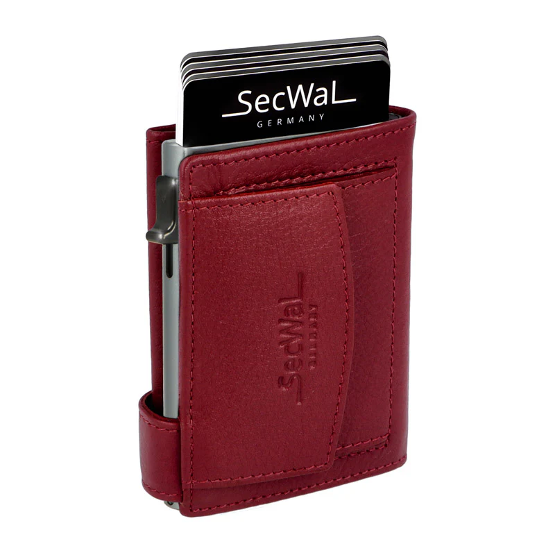 Secwal2 Kartenetui Geldbeutel RFID Leder rot