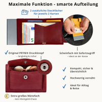 Secwal2 Kartenetui Geldbeutel RFID Leder rot