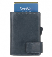 Secwal2 Kartenetui Geldbeutel RFID Leder blau