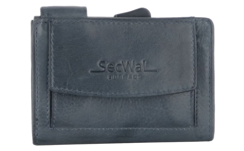 Secwal2 Kartenetui Geldbeutel RFID Leder blau