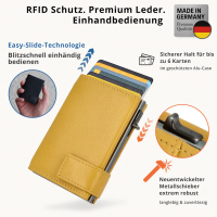 Secwal2 Kartenetui Geldbeutel RFID Leder gelb