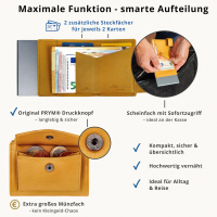 Secwal2 Kartenetui Geldbeutel RFID Leder gelb