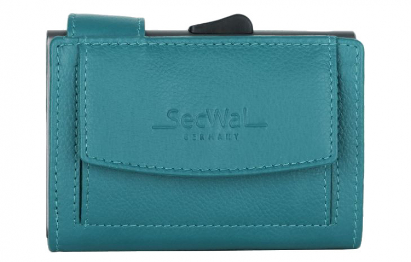 Secwal2 Kartenetui Geldbeutel RFID Leder türkis