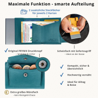 Secwal2 Kartenetui Geldbeutel RFID Leder türkis
