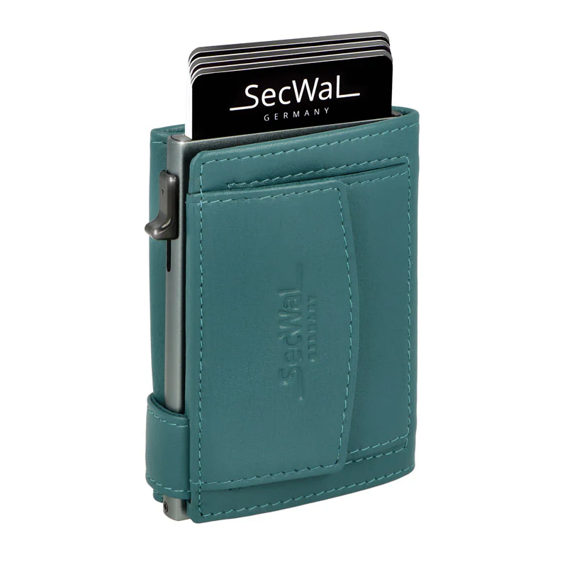 Secwal2 Kartenetui Geldbeutel RFID Leder türkis Secwal2 Kartenetui Geldbeutel RFID Leder türkis