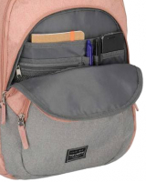 Travelite 'Basics' Rucksack Melange 22l rosa/grau