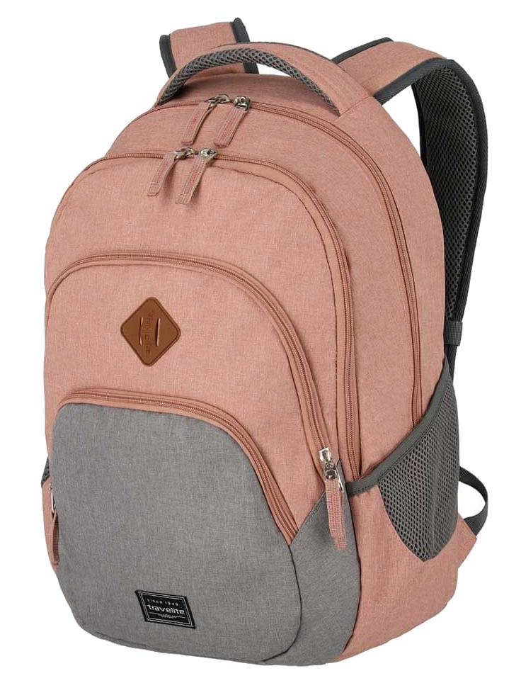 Travelite 'Basics' Rucksack Melange 22l rosa/grau