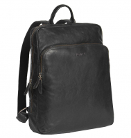 Justified Bags 'Everest' Laptoprucksack echt Leder schwarz