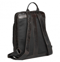 Justified Bags 'Everest' Laptoprucksack echt Leder schwarz