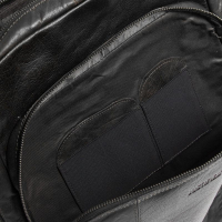 Justified Bags 'Everest' Laptoprucksack echt Leder schwarz