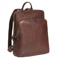 Justified Bags 'Everest' Laptoprucksack echt Leder brown