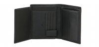 Strellson 'Blackwall' BillFold V8 Kombibörse Hochformat echt Rindleder black