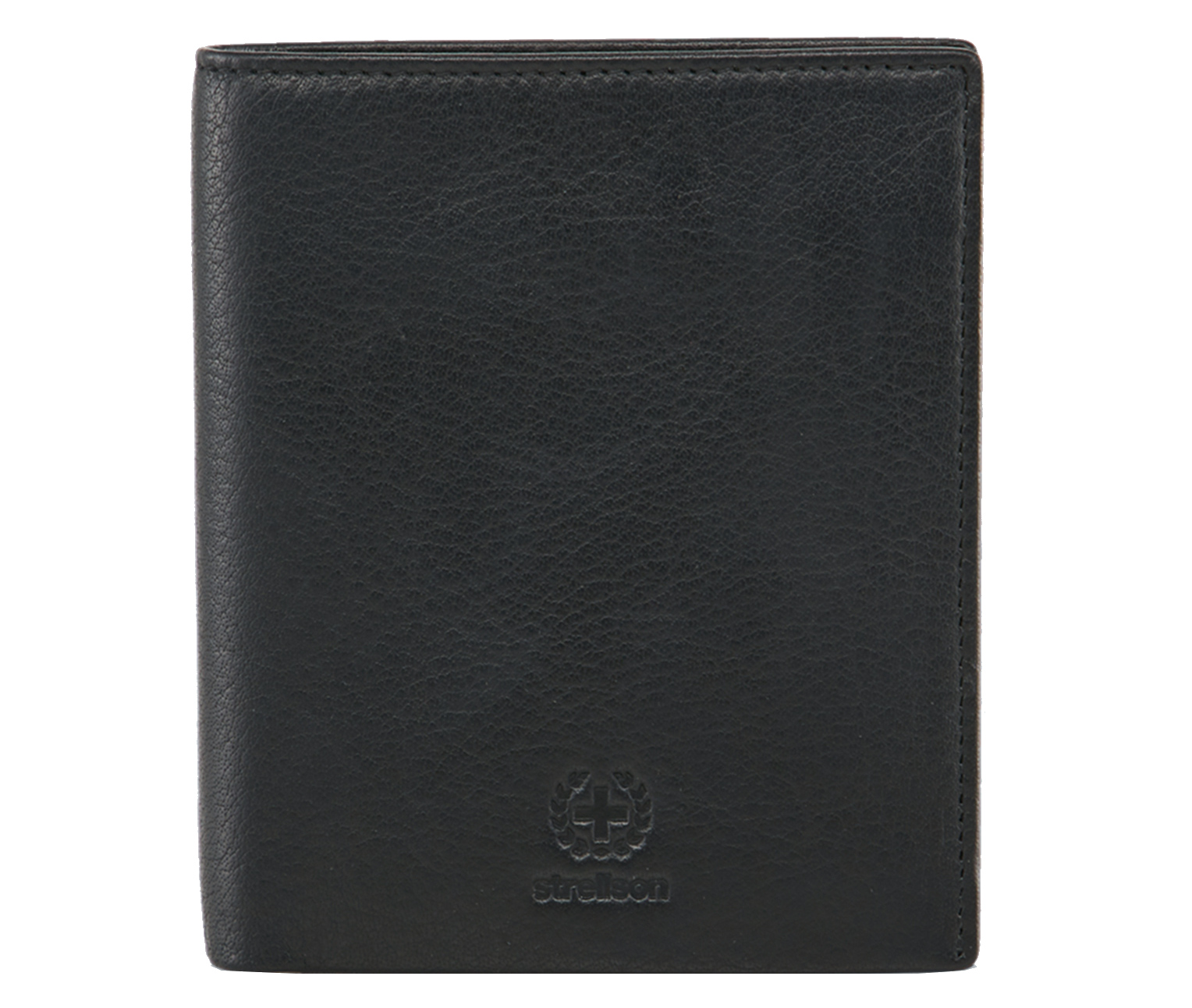 Strellson 'Blackwall' BillFold V8 Kombibörse Hochformat echt Rindleder black