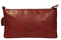 Leonhard Heyden 'Chelsea' RV-Clutch Damentasche Kosmetiktasche mit Riemen echt Leder rot