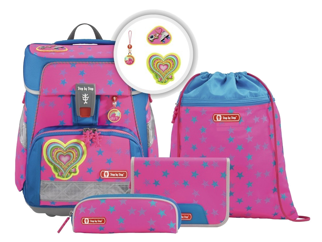 Step by Step 'Freaky Heartbeat' Space Neon Schulrucksack-Set 5tlg.