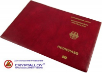 Cryptalloy 'Berlin' RFID Reisepass-Schutzetui rot