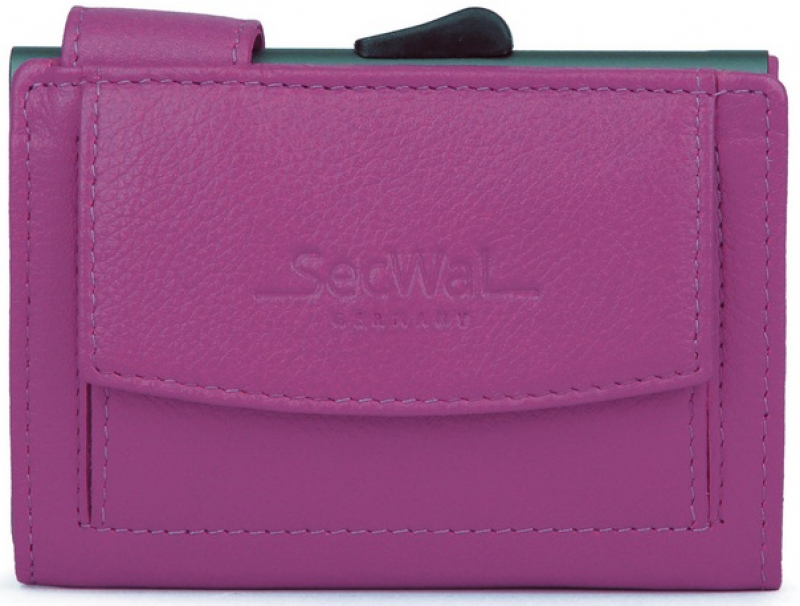 Secwal2 Kartenetui Geldbeutel RFID Leder pink