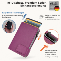 Secwal2 Kartenetui Geldbeutel RFID Leder pink