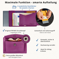 Secwal2 Kartenetui Geldbeutel RFID Leder pink
