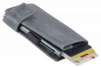 Secwal2 'Vintage' Kartenetui Geldbeutel RFID Leder grau