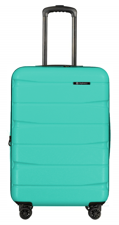 Franky 4-Rad Hartschalen-Trolley M 66cm erweiterbar 3,5kg aqua
