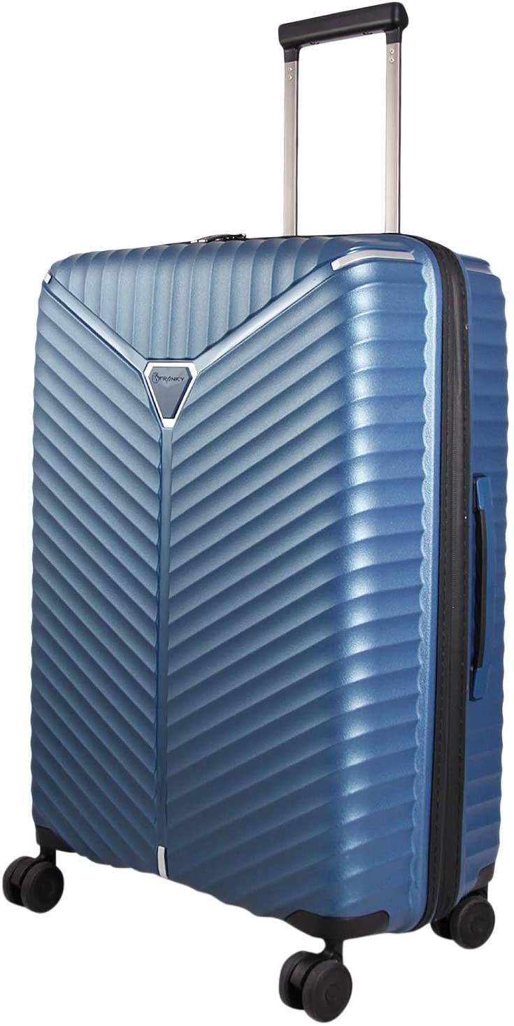 Franky 4-Rad Hartschalen-Trolley L 76cm 108l 3,4kg blue metallic