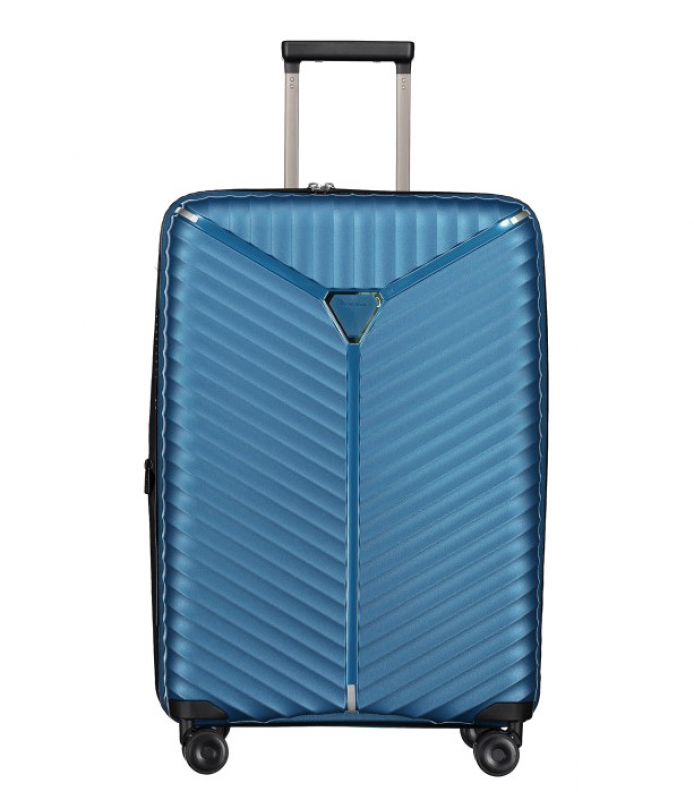 Franky 4-Rad Hartschalen-Trolley M 66cm 67l 2,9kg blue metallic