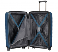 Franky 4-Rad Hartschalen-Trolley S 55cm 40l 2,3kg blue metallic