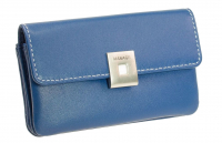 Manage 'Square' Schlüsseletuil echt Leder blau