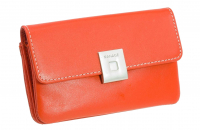 Manage 'Square' Schlüsseletui echt Leder orange