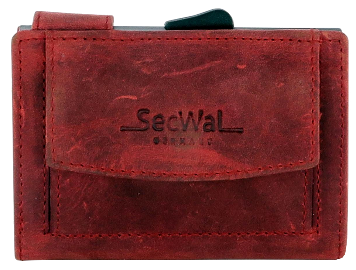 Secwal2 Kartenetui 'Hunter' Geldbeutel RFID Leder rot