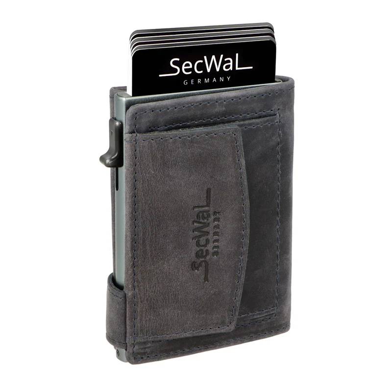 Secwal2 Kartenetui 'Hunter' Geldbeutel RFID Leder blau