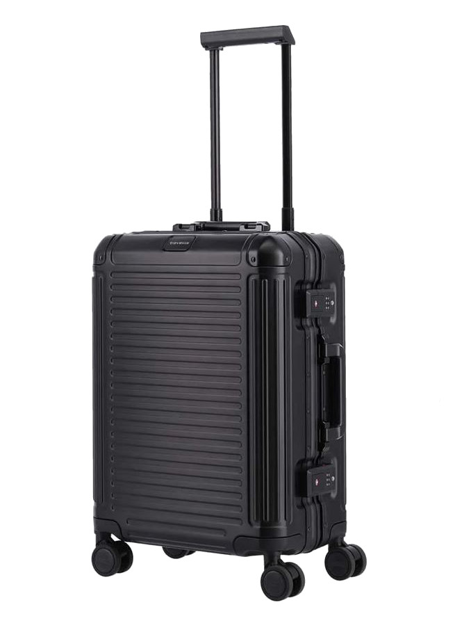 Travelite 'Next' 4-Rad-Bordtrolley S 55cm 3,9kg 39l  Aluminium schwarz