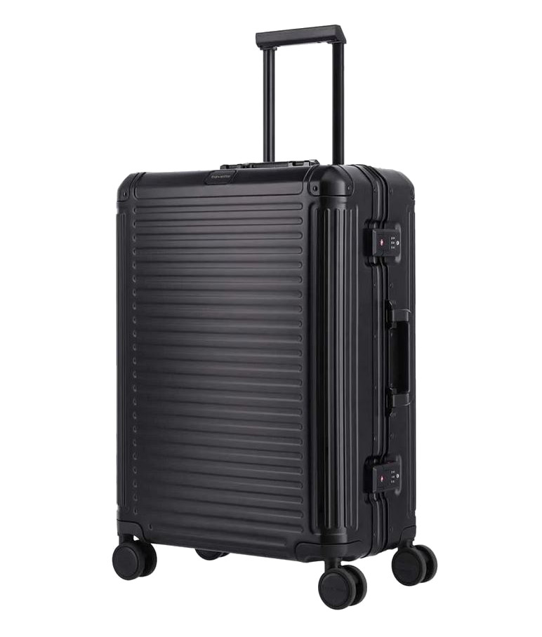 Travelite 'Next' 4-Rad Aluminiumtrolley M 67cm 5,2kg 69l schwarz