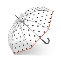 Rainy Days 'Long AC Clear' Stockschirm black/red dots