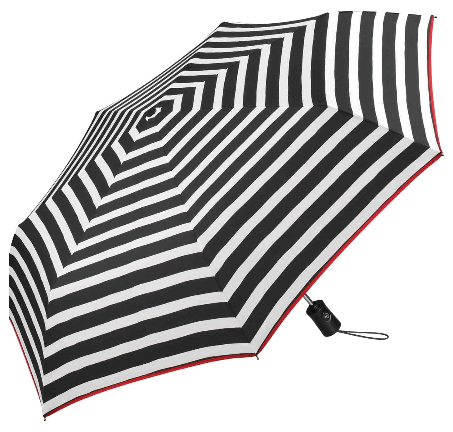 Happy Rain 'Mini AC' Faltschirm automatic black/white