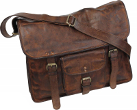 LandLeder 'Cambridge Post' Messengerbag echt Rindleder braun