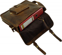 LandLeder 'Cambridge Post' Messengerbag echt Rindleder braun