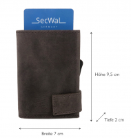 Secwal2 Kartenetui 'Hunter' Geldbeutel RFID Leder grau
