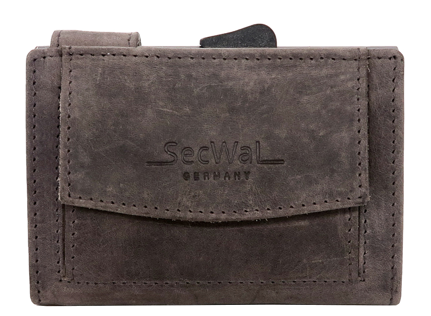 Secwal2 Kartenetui 'Hunter' Geldbeutel RFID Leder grau