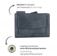 Secwal2 'Vintage' Kartenetui Geldbeutel RFID Leder blau