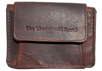 The Chesterfield Brand Minibörse echt Rindleder dunkelbraun