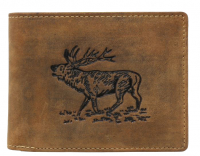 Green Burry Scheintasche Animal Collection Hirsch echt Leder sattelbraun