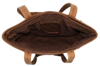 Green Burry Vintage Shopper echt Leder sattelbraun