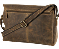 Green Burry Vintagetasche echt Leder sattelbraun