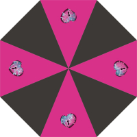 McNeill 'Pearl' Taschenschirm mit Hülle pink/schwarz