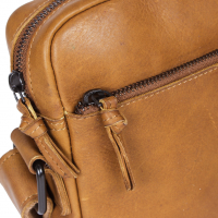 Justified Bags 'Keizer' Schultertasche echt Leder cognac