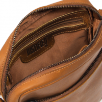 Justified Bags 'Keizer' Schultertasche echt Leder cognac