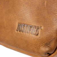 Justified Bags 'Keizer' Schultertasche echt Leder cognac