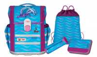 McNeill 'Finny' Schulrucksackset 4tlg. Ergo Mac 980g 18l hellblau/lila